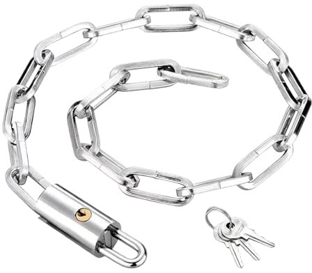 Ungtyb Extra lange Fahrradschloss, Motorroller-Sicherheitskette, Thick Bike Chain Lock, Heavy Duty Kettenschloss, sichere Kettenschloss für Fahrräder und Roller, hergestellt aus Stahl mit extra langem