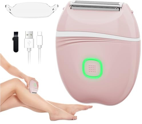 XYOUWEI Rasoir électrique pour femme, tondeuse de bikini pour femme, rasoir électrique rechargeable pour utilisation humide et sèche pour femme, bikini, aisselles, visage, jambes, bras