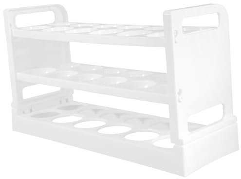 CANIGHT Egg Storage Box Egg Organizer Stand Refrigerator Door Egg Stand Refrigerator Egg Stand Egg Storage Rack for Refrigerator Fridge Egg Rack Refrigerator Egg Rack 3 Layers Egg Rack
