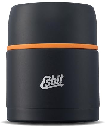 Esbit Thermobehälter Classic für Speisen - Warmhaltebehälter 500 ml in Schwarz - aus Edelstahl für warme und kalte Lebensmittel