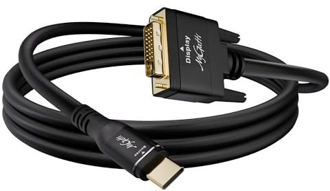 Mygatti USB C auf DVI Kabel 5m, USB Typ C Stecker zu DVI Stecker Adapterkabel，4K@30Hz kompatibel mit iPhone 17/16/15 Series, MacBook Pro/Air, iPad Pro, iMac, Galaxy S24, XPS, Surface Book usw.