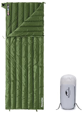 Naturehike Ultralight Down Sleeping Bag for Adults - 85% Down Content | 42/52℉ Expendable, Spliceable for Couples, Lightweight Portable Backpacking Down Sleeping Bag for Hiking Camping Hunting