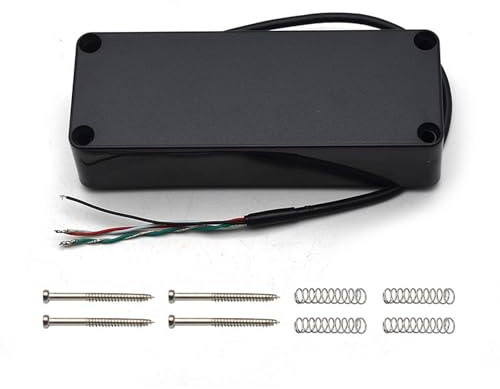 harayaa Bass Humbucker Tonabnehmer Fünf Saiten Bassgitarre Pickup Mini Doppelspule Metallgehäuse mit Spulenaufteilung für Musiker Auftritte DIY Projekte