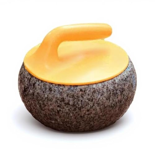 pistro Jeu de Curling Intérieur Famille - Jeu de Société avec 6 Balles - Compétition de Précision Parent-Enfant - Loisir Intérieur- Marbre 20cm 4,5kg