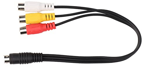 Halearo 4-stifts S-videokabel hane till hona med dubbel avskärmning för klar signalöverföring plug and play för videoälskare PVC-material röd gul vit