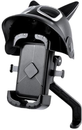 Motorcykelmobilhållare 360° Roterbar Hjälmdesignat Mobilstativ | Passar 3,5–7,2 Tum Styre Mobilhållare för mountainbike, utomhuscykling, stadscykling och pendling