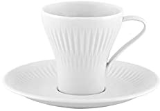Vista Alegre Utopia - Juego de 4 tazas de café y platillos