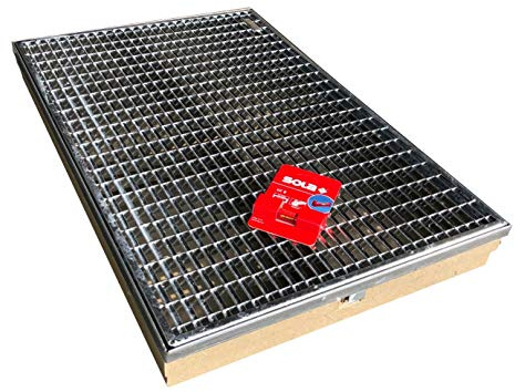 Bodenwanne 100 x 50 cm mit Maschenrost, 1 Schnurwasserwaage