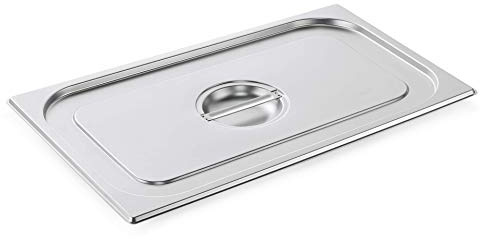 Gastronormbehälter -GN1/1- GN Behälter Gastronorm Pans aus Edelstahl, ideal als Eisbehälter für Speiseeis, Kombidämpfer, Chafing Dish, bain marie, Saladette, verschiedene Tiefen wählbar (Deckel)