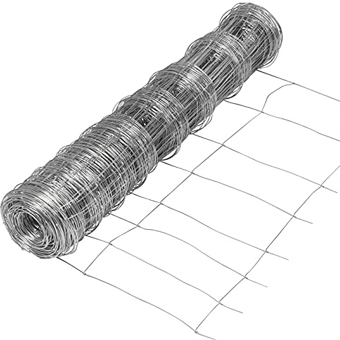 VOSS.farming 50m Wildzaun 100/08/15 Drahtzaun 100cm hoch verzinkt Knotengittergeflecht, Wildabwehr, Forstzaun, 2,0mm Draht, Weidezaun, Verbissschutz