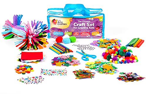 Little Arty Crafties™ | The Ultimate Art and Craft Supplies Kit for Creative Kids | Comes with Free On-The-Go Holdall Bag
