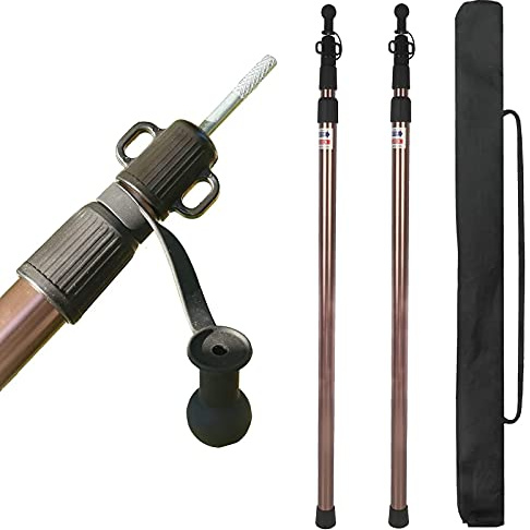 YHMT 1 Satz mit 2 Teleskopstange | Zeltstangen für Sonnensegel, Zelt, Vorzelt, Tarp, Markise, 90 – 230 cm, stufenlos ausziehbar | Stange für Camping, Zelt, Balkon