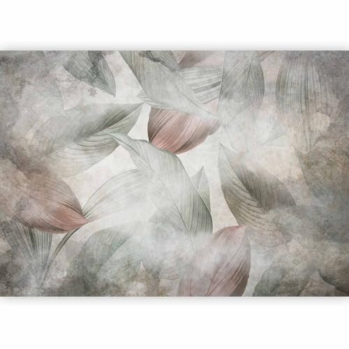 murando - Carta da parati Foglie 400x280 cm Fotomurali in TNT Murale alla moda Decorazione da Muro XXL Poster Gigante Design Carta per Pareti Botanico Elegante Grigio Natura b-A-10191-a-a