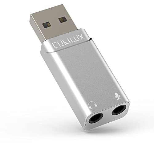 Cubilux Carte Son USB Externe Stéréo 96KHz/24bit DAC, Adaptateur USB A vers Prise Microphone & Casque 3,5mm TRS Compatible Mac Pro/Mini, PC Portable, Ordinateur, PS5, Windows, Linux, Raspberry Pi