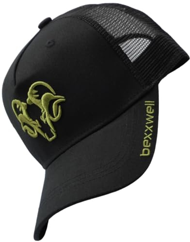 Bexxwell Trucker Cap mit 3D Logo-Stickerei (Schwarz/Grün)