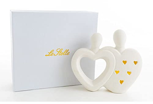 Generico Coppia di Sposi in Porcellana con Luce LED 17x6x16 cm BOMBONIERA