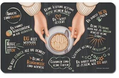 Regalo inspirador para mujer: tabla de desayuno Guten MornBestärkung, pequeño regalo para la atención plena y el amor propio, idea de regalo para novia, regalo especial