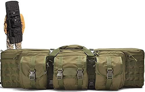 ANSNOW Weiche Tasche Für Lange Waffen, Gewehrkoffer Taktische Waffentasche, Weiche Gewehrkoffer, Luftgewehrtasche, Airsoft-Waffenkoffer, Karabiner-Gewehrtasche Weiche Tasche Doppelgewehr-Aufbewahrun
