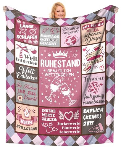 Einanmut Ruhestand Geschenk Frauen, Ruhestand Geschenk, Decke, Ruhestand Geschenke für Männer, Geschenke Zum Ruhestand, Geschenke Zum Ruhestand Männer, Geschenk Ruhestand Frau, Geschenk Ruhestand
