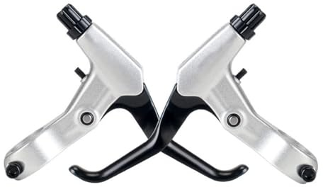 RIVDEE Fahrrad Bremshebel 1 Paar | Bremsgriffe Fahrrad| Lenkerbremsen Fahrradbremse Handbremse Hebel| für 22mm Lenker MTB, Rennrad, BMX, Citybike, Trekkingrad, Klapprad(silber)