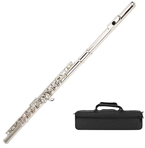 16-Loch-C-Flöte, Messing-Schafsgehäuse, Voller Klang, Handpoliert, mit Aufbewahrungstasche, Erhöhte Röhrenresonanz, Musikinstrument (SILVER