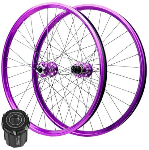 LPYDWZ MTB Laufradsatz 26 Zoll 27,5 Zoll 29 Zoll Mountainbike Felge Aus Aluminiumlegierung mit Abgedichtetem Lager HG Naben 32H Rad 7-11 Geschwindigkeit 2070 G(26 inch)