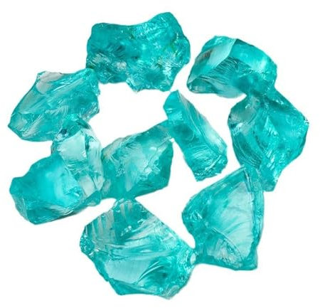 Ghiaia in vetro grezzo da 400 g, per aromaterapia, ghiaia decorativa per la casa, riempitivo per vasi, acquario, vaso di fiori