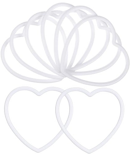 Holibanna Herzförmige Traumfängerringe Aus Glattem Kunststoff 10cm Selbstgemacht Bastelmaterial Für Traumfänger Und Kranzdekoration