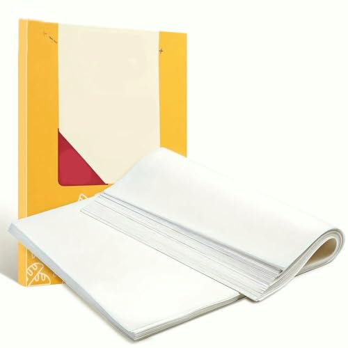 GLDFW Lot de 100/200 Feuilles de Papier sulfurisé épais 40 x 60 cm (16 x 24 Pouces) - Papier sulfurisé antiadhésif et résistant à l'huile pour Four
