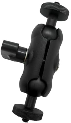 KAHDGSS Brazo De Cabeza Bola Doble con 360 Grados 1/4 Pulgada Tornillo Montaje Bolas para La Cámara Monitor Sujeción Video Micrófono Micrófono Trípode Soporte Aluminio Ajustable