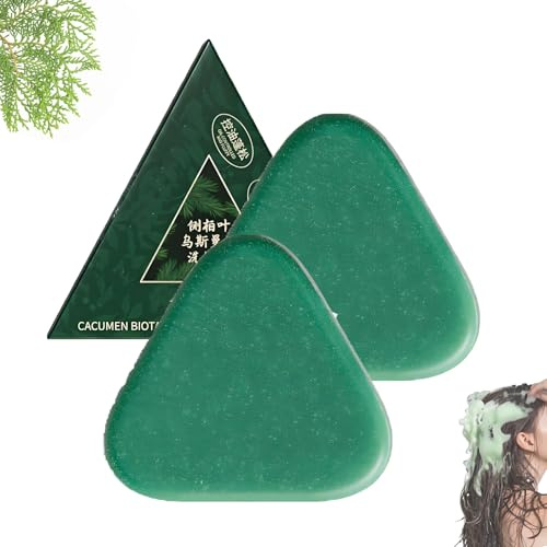 Nature Triangle Shampoo Bar, 120 g natürliches festes Shampoo auf Pflanzenbasis, beruhigt & stärkt das Haar, vegan, sanft zu Haar & Kopfhaut, for die Haarpflege aller Haartypen(2pcs)