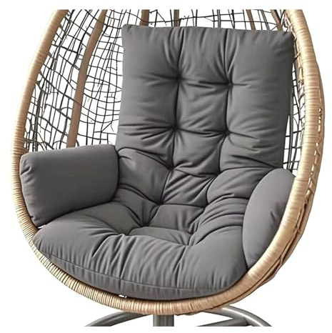 Generisch Auflage für Hängeschaukel,Hängesessel Kissen, Garten Polster,Hängekorb Sitzkissen, Waschbar Schaukelstuhl Sitzkissen Hängestuhl Sitzauflage (Dunkelgrau)