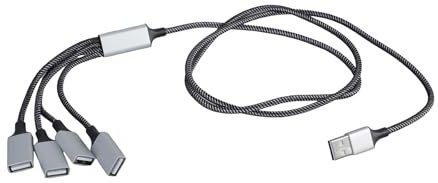 Illkjasfc USB Power Extension Cord 4Ports Splitter Cable For Easy Device Management On Laptops And Desktops Hubs USB Splitter