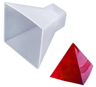Moule pyramide en silicone haute clarté - Résine époxy - Fabrication de bijoux - Réutilisable - Outil de bricolage - Bougie - Savon décoratif - Pyramide en résine