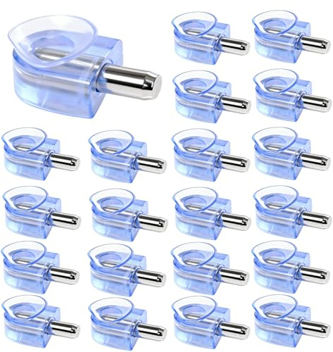26 Stück Regalbodenträger 5mm Glasbodenträger Regalbrett Halterung mit Saugnapf Bodenträger für Möbel Bücherregale Schränke Küchenschrank Hängeschränke