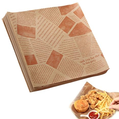 Androxeda 100 Unidades Papel Antigrasa para Hornear, Manteles de Cocina, Resistente al Calor y Reutilizable, Ideal para Repostería y Preparación de Alimentos