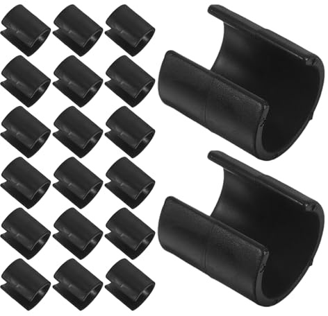 DOITOOL 25 Abrazaderas de Abs para Asta de Bandera de Esquina Fútbol, Clips para Marcadores de Entrenamiento, Conectores para Postes de Banderas, Accesorios para Equipamiento