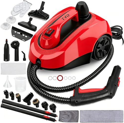 TVD Dampfreiniger, Polstermöbelreiniger, Dampfreiniger mit 5 m extra Langem Netzkabel für Bodendampfer, Ofen, Auto, Fliesen, Teppich, Polster, Sofa, Bettwanzen.