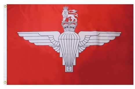 AZ FLAG Bandiera Parachute Regiment del Regno Unito 90x60 cm 2 Occhielli | Uso interno ed esterno bandiera decorativa PR della British Army United Kindgom Parachute Regiment con occhielli metallici