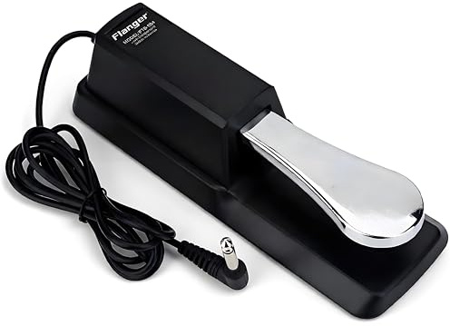 Dilwe Keyboard Sustain Pedal, Universal, Digital Klavier Fußpedal mit Rutschfester Unterseite, für wie Tyros usw. und Keyboards