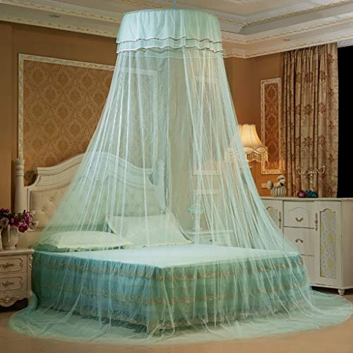 Luxus prinzessin Spitzen-kuppel betthimmel, Runde mädchen super ruhig Moskitonetz zum aufhängen Französische langlebige polyester-gewebe Bett baldachin vorhänge-C