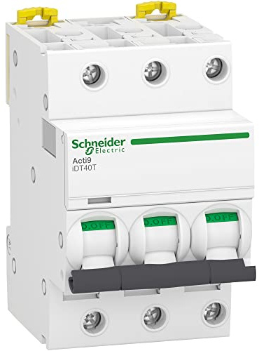 Schneider Electric - Acti9 iDT40T - disjoncteur modulaire - 3P - 6A - courbe D - 4500A/6kA - A9P32306