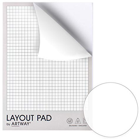 Artway - Bloc avec grille millimétrée - 60 g/m² - 35 feuilles - A4