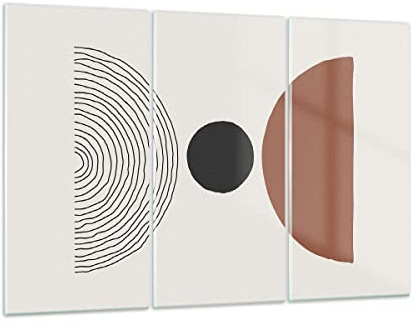 ARTTOR Moderno Quadro su Vetro 105x70 cm Stampe da Parete Astratto - 4965