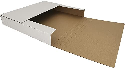 ROTCH Versandkartons, Vinyl-Schallplatten, ideal für Versandverpackungen, 30,5 cm (12,5 x 32,5 x 5 cm), höhenverstellbar, Weiß (EZ1212-100)