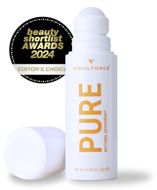 PURE Desodorante Mujer Sin Aluminio I Fragancia Empoderada I 100/100 en Yuka I Desodorante Natural Sin Quimicos y Ecológico en Roll-On I Formato XXL 90 ml