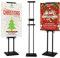 uyoyous Verstellbarer Plakatständer mit 2 kg gewichtetem Sockel, beidseitig Gehwegaufsteller Werbetafel, wetterfester Infoständer rutschfest, für Hochzeiten, Messen, Einzelhandel, Menüs
