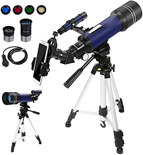 YIHANSS Teleskope für die Astronomie, 70-mm-HD-Refraktorteleskope mit verstellbarem Stativ, Fotoauslöser, 4 Mondfilter für Teleskop für Erwachsene und Kinder