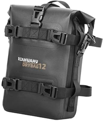 Ronyme Borsa laterale per moto Borsa anteriore per moto Accessori per strumenti di guida neri Borsa per barra per motore da 4 litri completamente