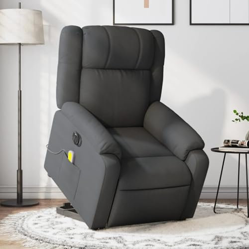 IKAYAA Massagesessel Elektrischer TV Sessel Wohnzimmer mit Aufstehhilfe Fernsehsessel Elektrisch Verstellbar Relaxsessel Liegesessel Aufstehsessel Massagefunktion Liegefunktion